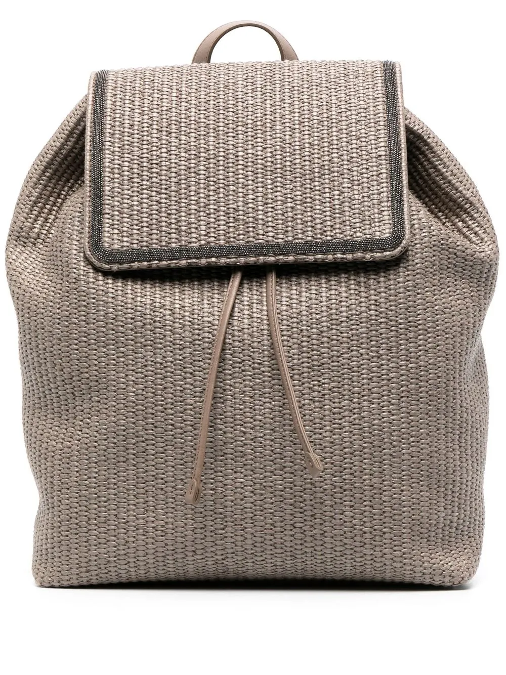 Brunello Cucinelli woven raffia backpack - Brown 
Brunello Cucinelli woven raffia backpack - Brown