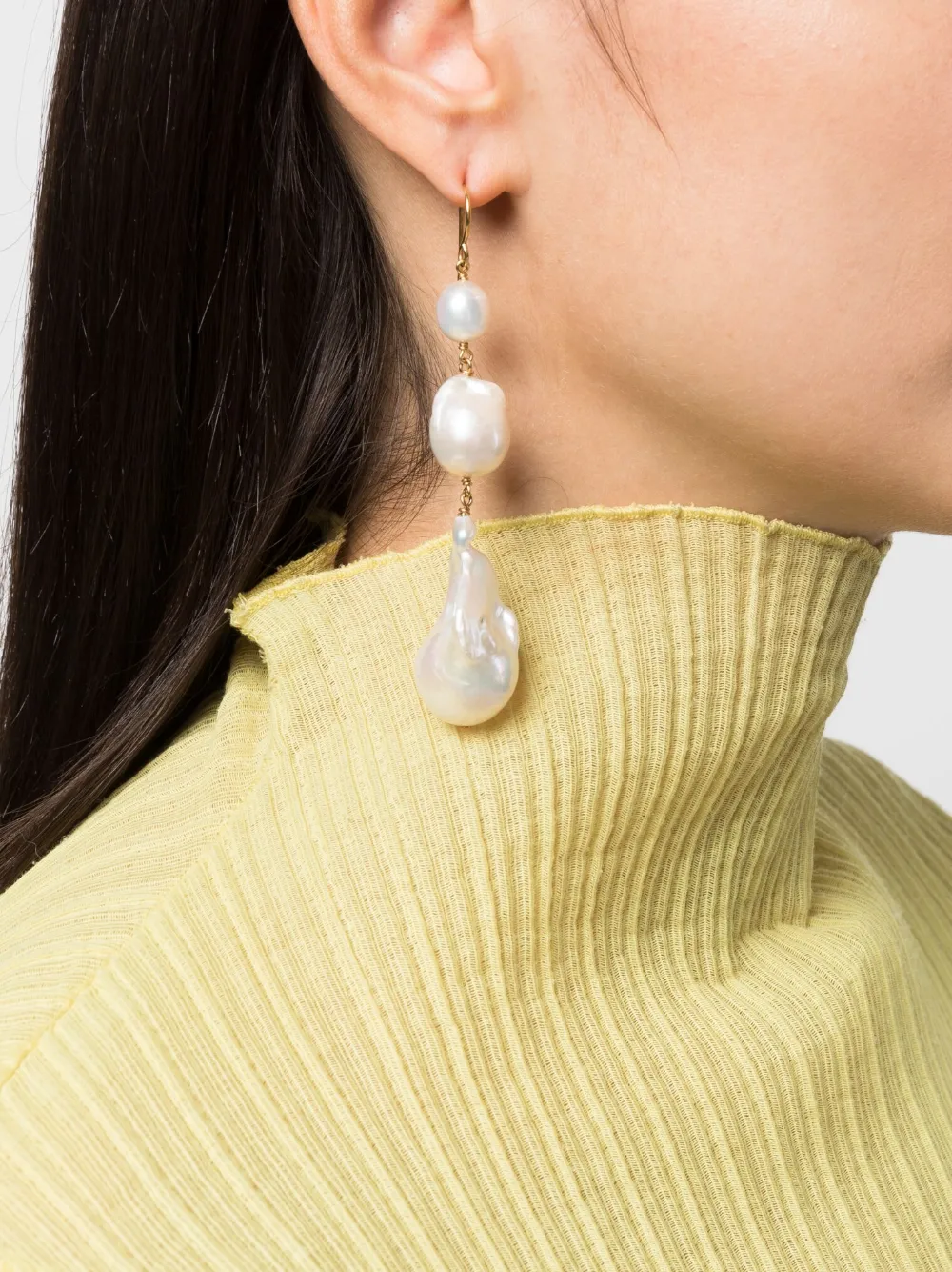 Jil Sander Pearl Drop Earrings Gold FARFETCH