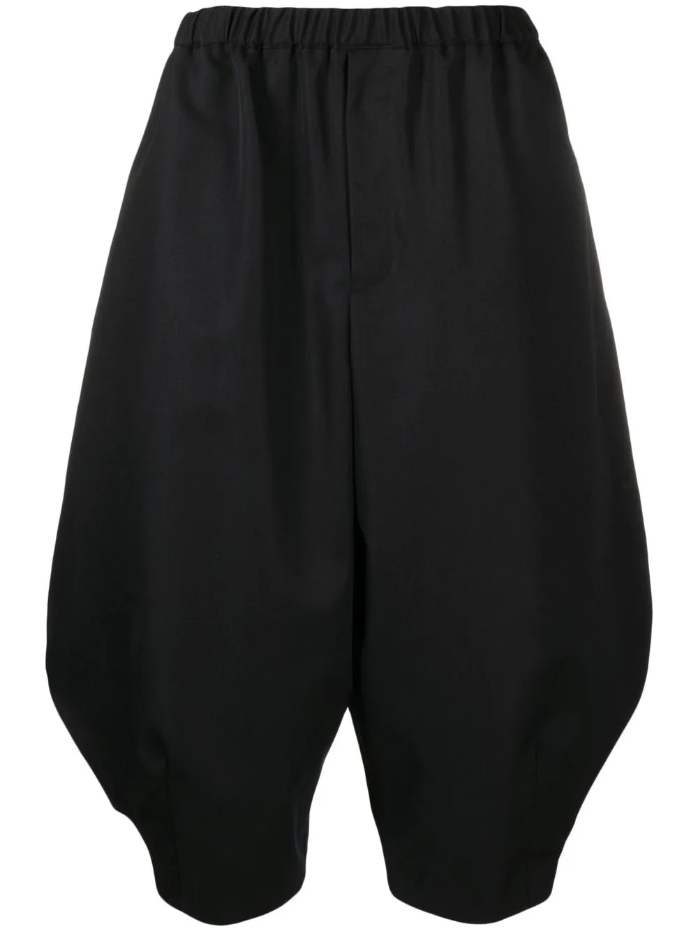 Black Comme Des Garçons wide-leg cropped trousers