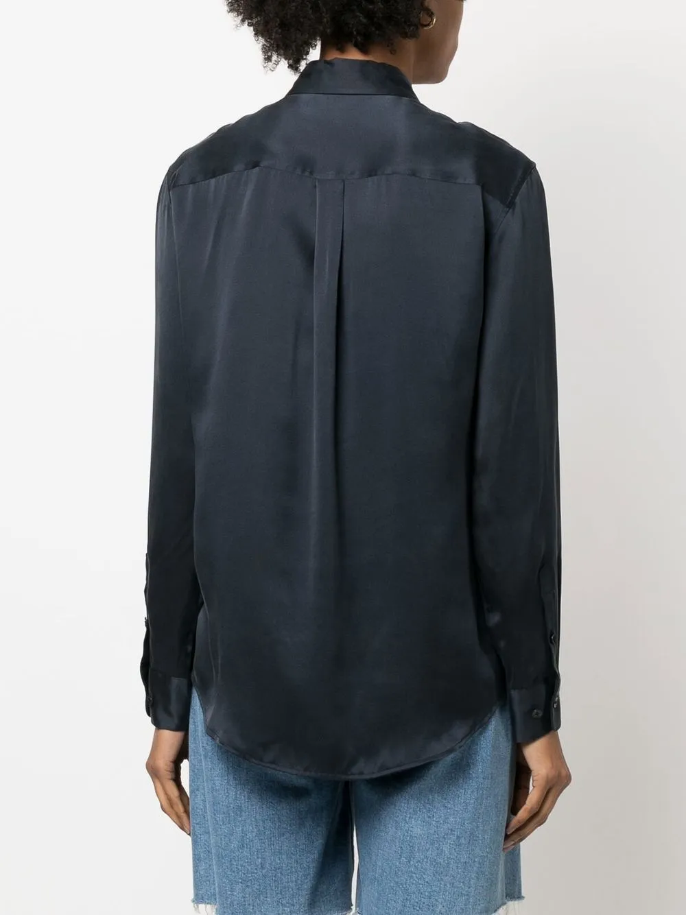 Equipment Silk Long Sleeve Blouse Farfetch