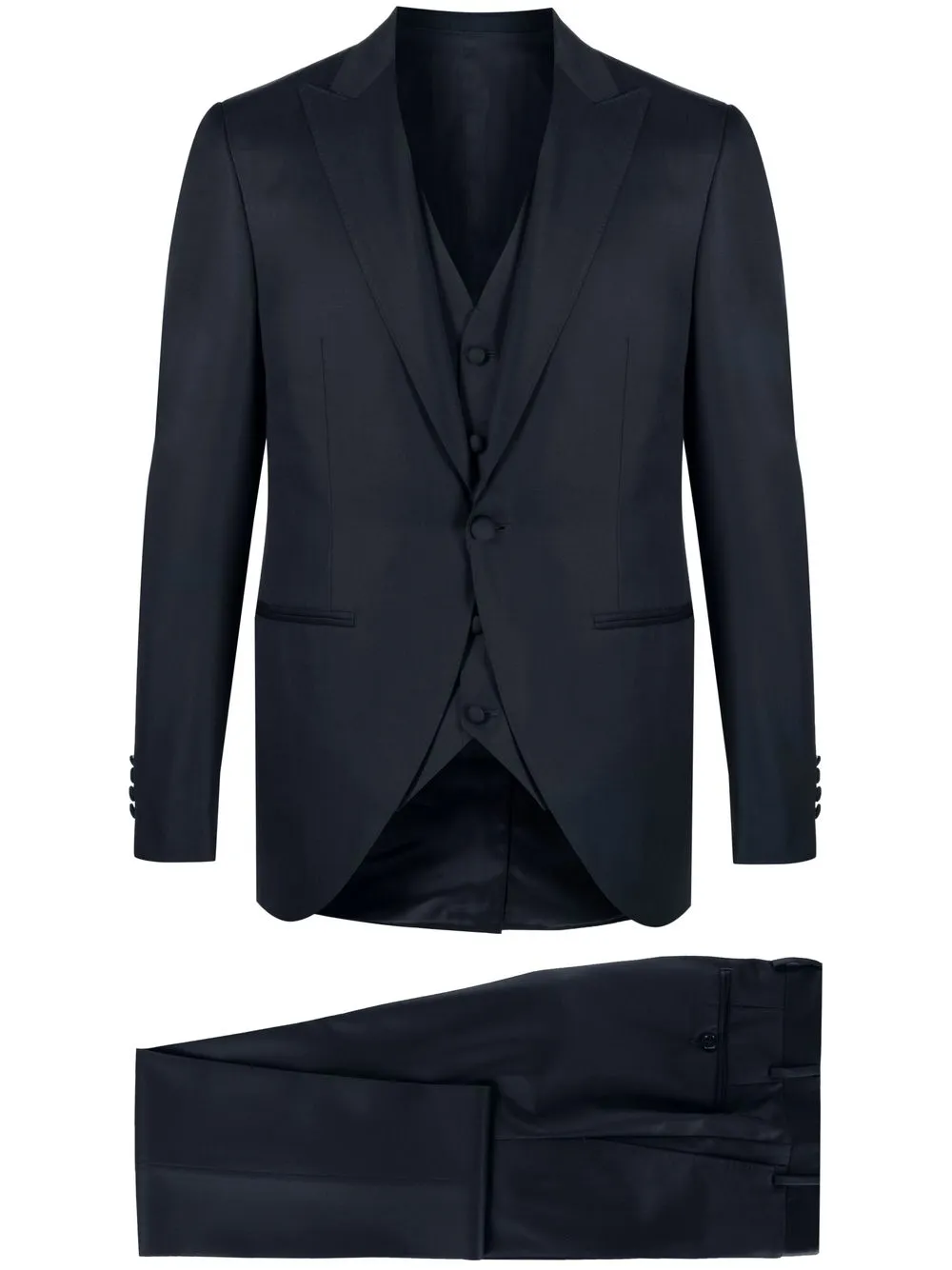 Canali Single Breasted Wool Suit Farfetch