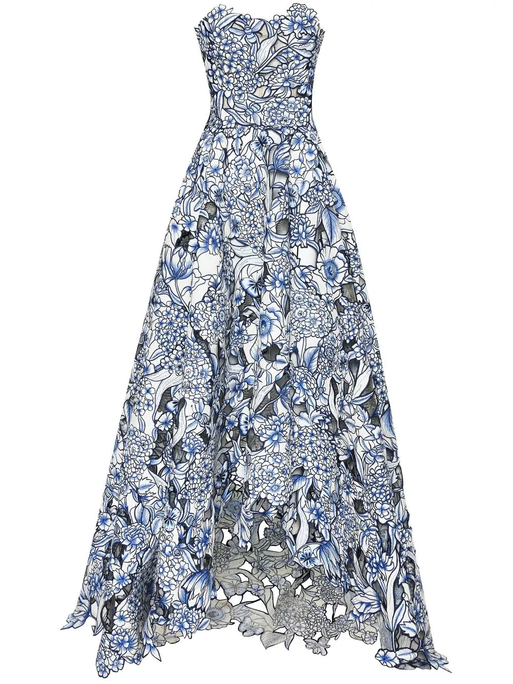 Oscar De La Renta Guipure Lace Flared Dress Farfetch