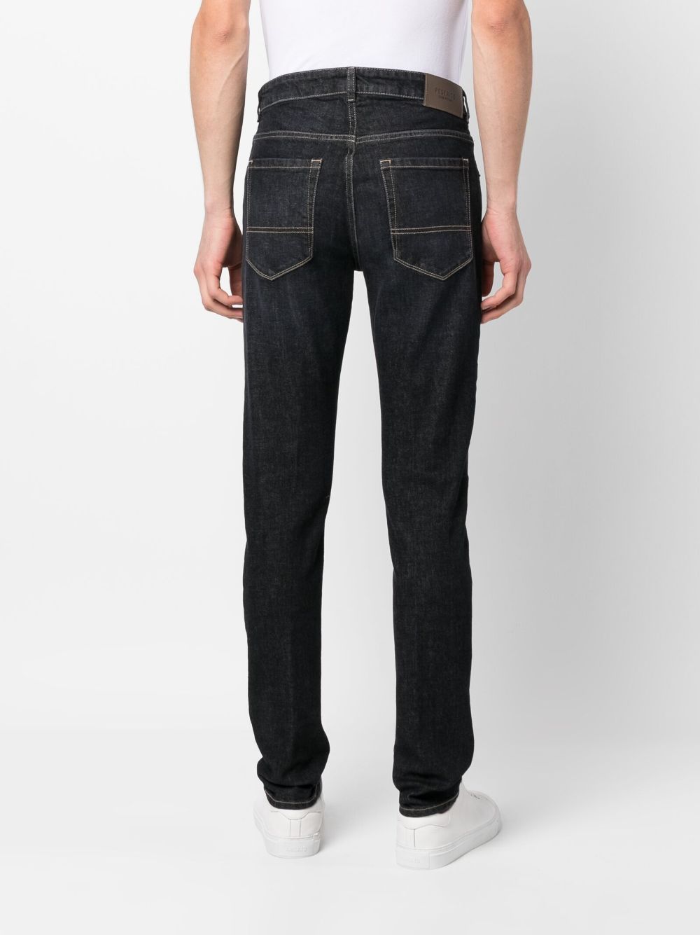 Peserico Logo Patch Straight Leg Jeans Farfetch