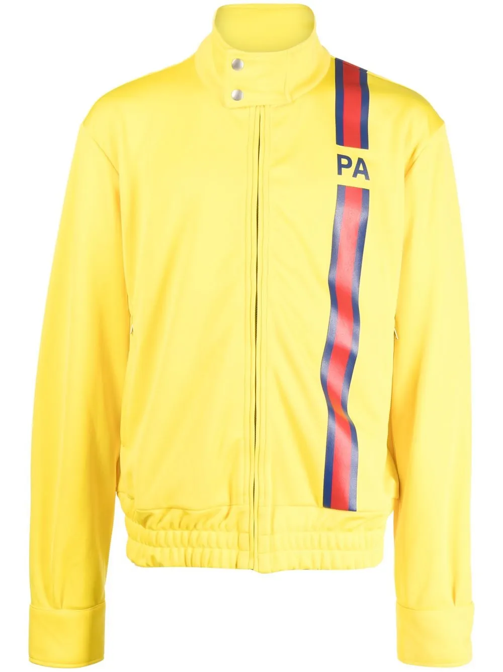 Palm Angels logo stripe track jacket - Yellow