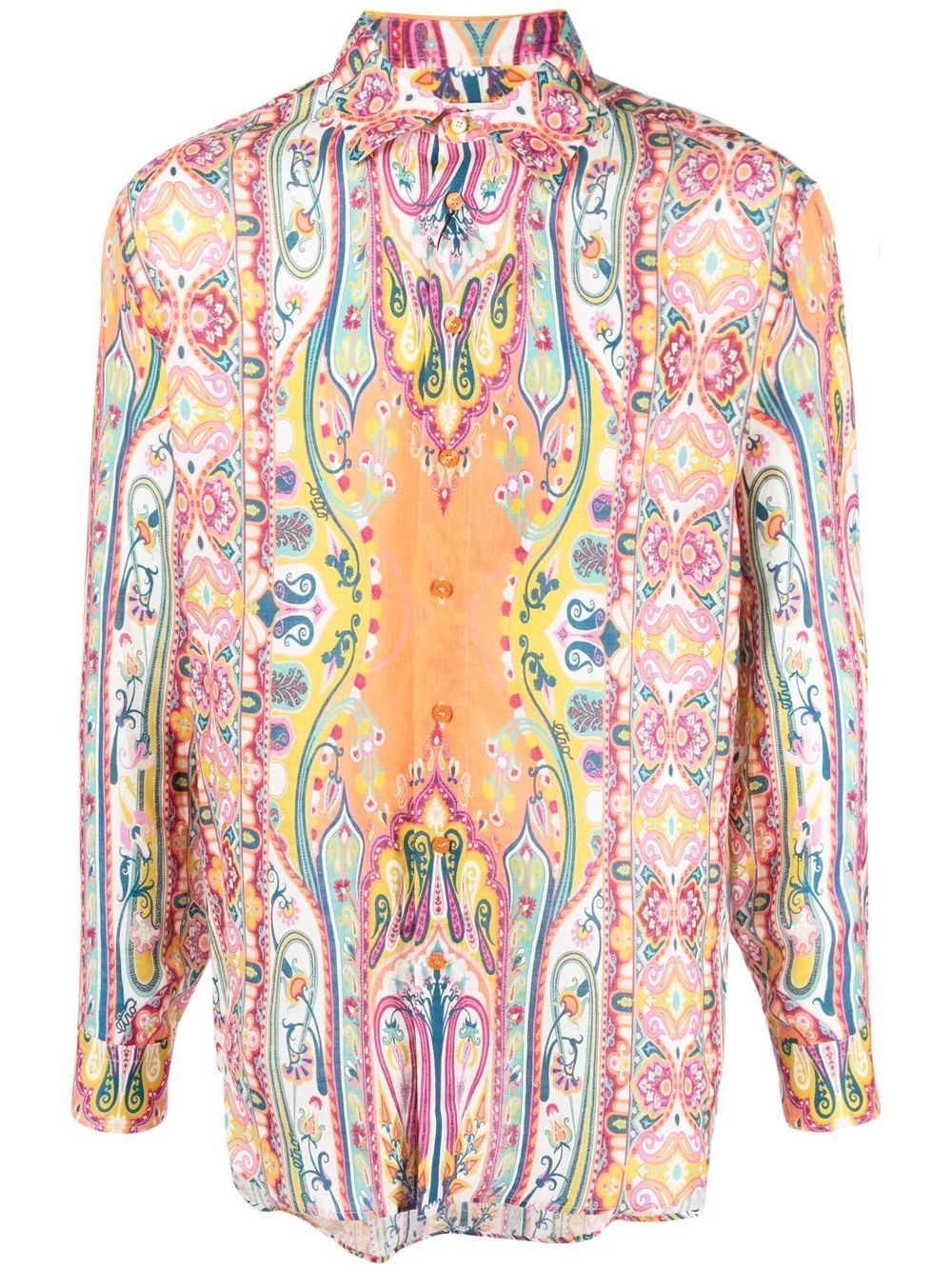 Etro Paisley Print Linen Shirt Farfetch