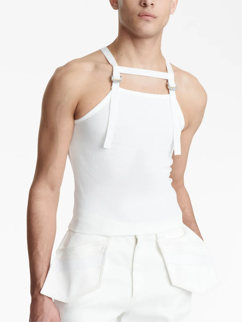 Dion Lee Safety Harness Ribbed Tank Top Farfetch