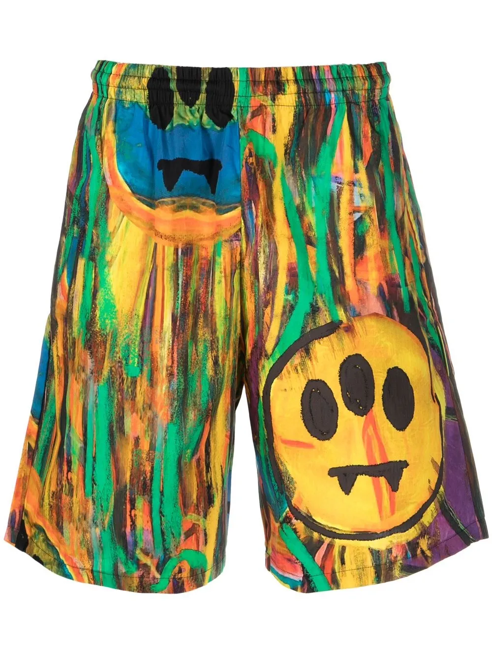 BARROW logo-print track shorts - Yellow