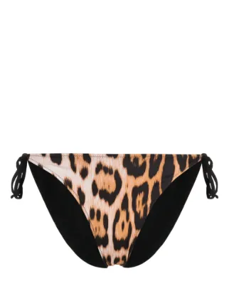 Roberto Cavalli Leopard Print Bikini Bottoms Orange Farfetch