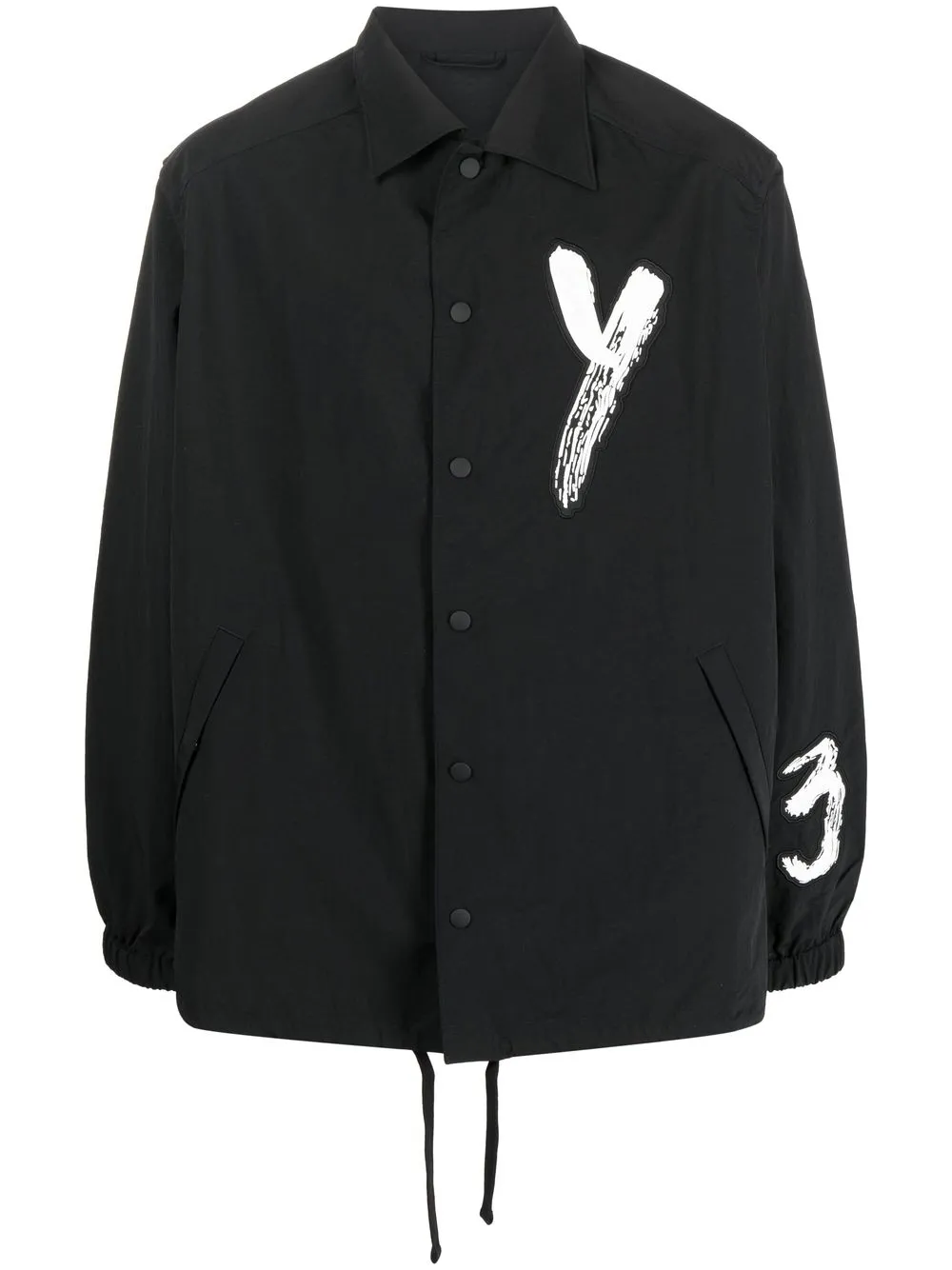 Y-3 logo-print coach jacket - Black