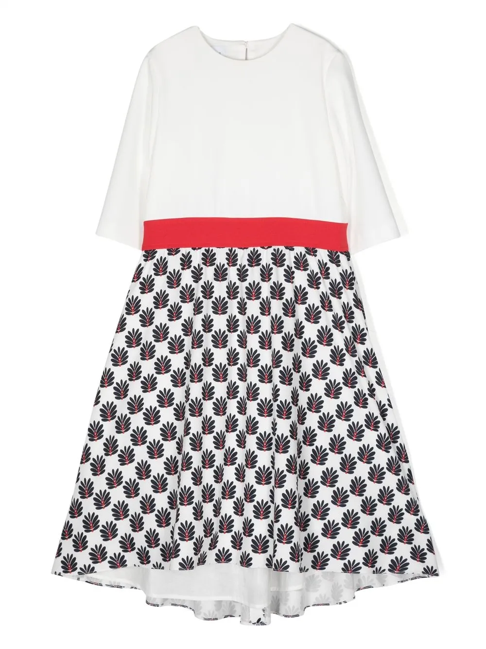 Señorita Lemoniez patterned-skirt high-low dress - White
Señorita Lemoniez patterned-skirt high-low dress - White