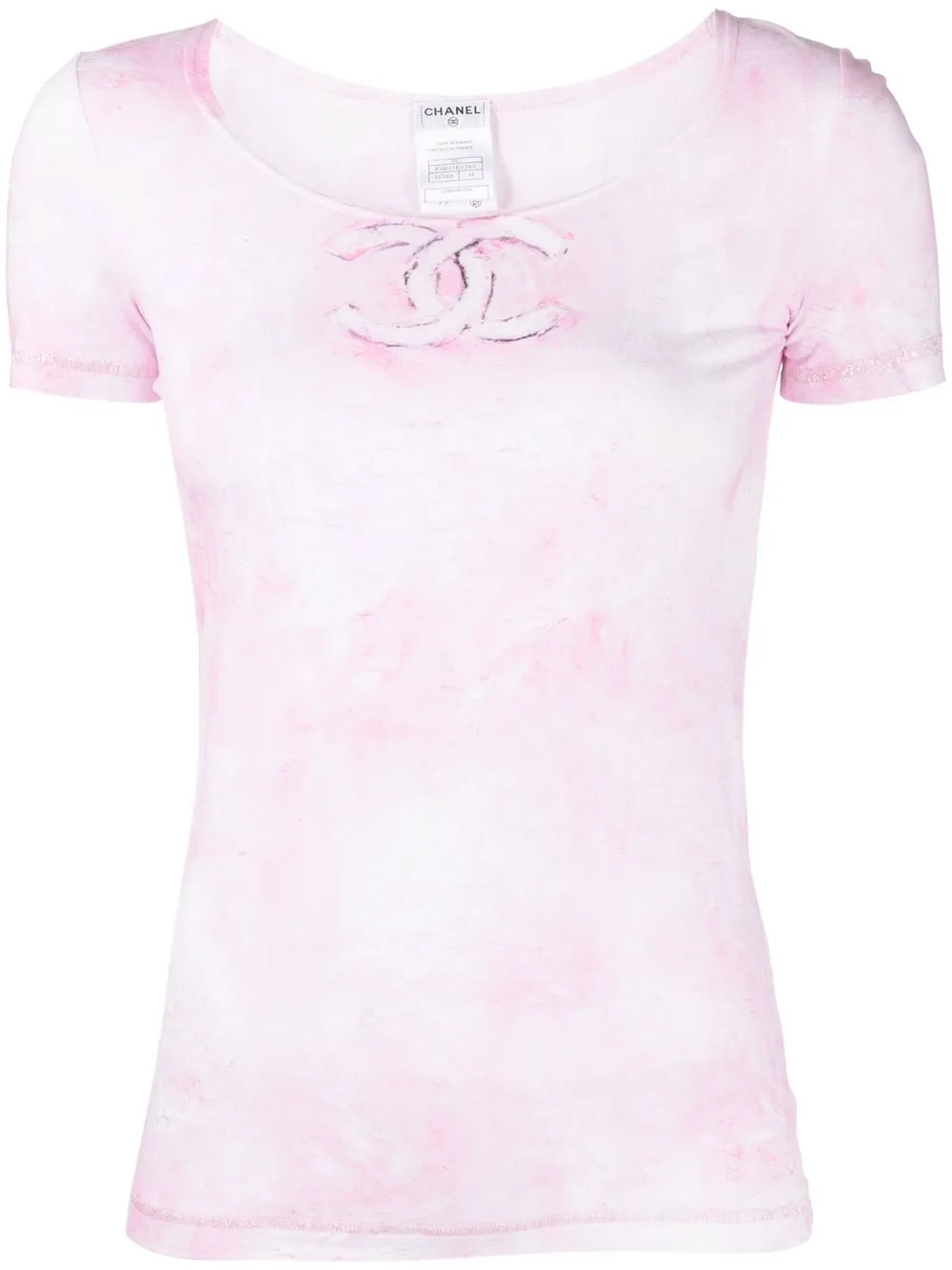CHANEL Pre-Owned 2009 CC tie-dye T-shirt - Pink