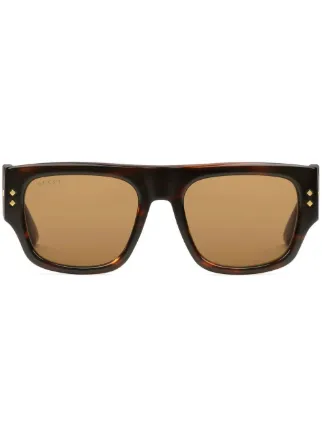 Gucci Eyewear Rectangle Frame Sunglasses Farfetch