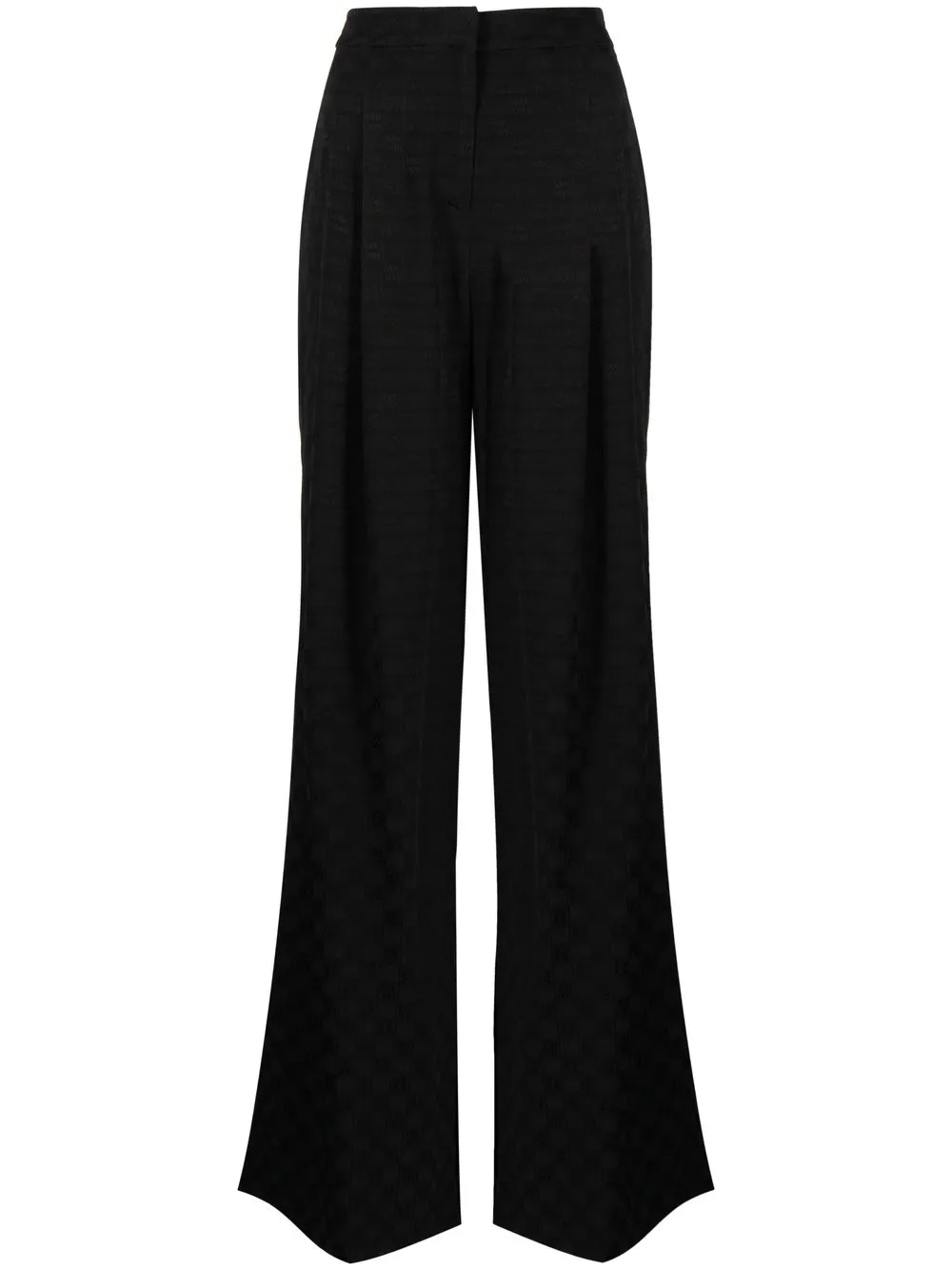 Michael Michael Kors monogram-logo wide-leg trousers - Black