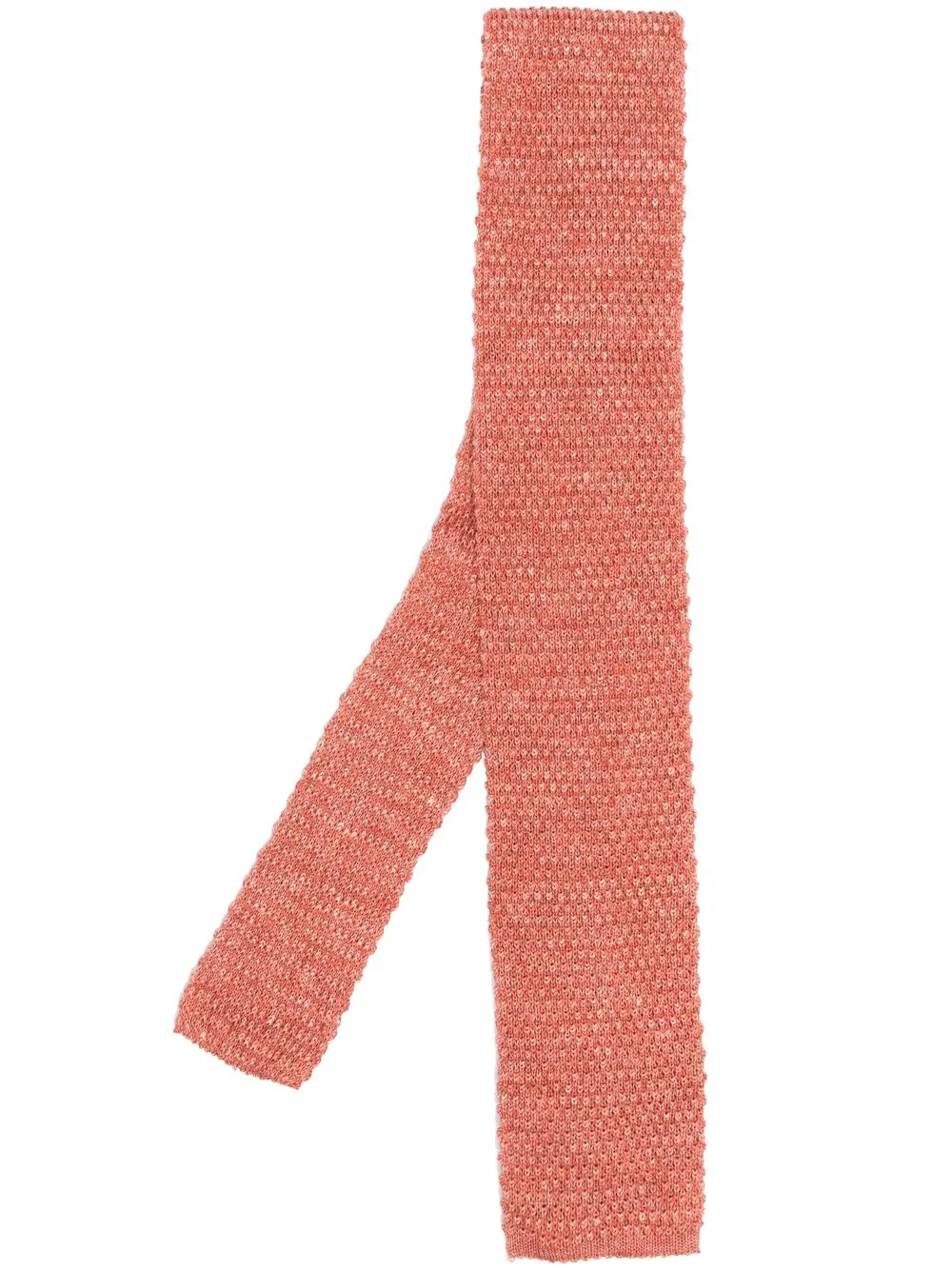 Brunello Cucinelli knitted square tie - Orange