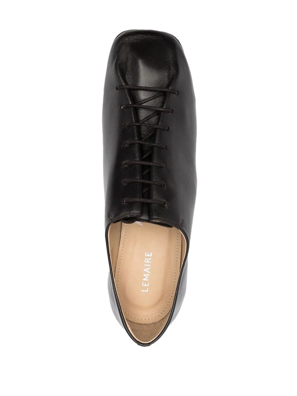 Lemaire Mm Square Toe Derby Shoes In Bk Black Modesens