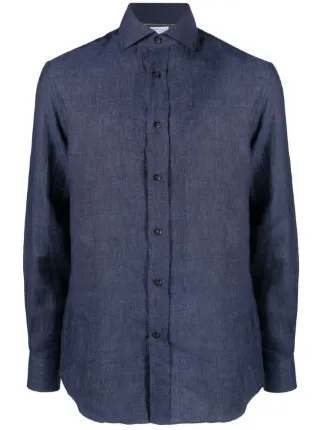 Brunello Cucinelli Long Sleeve Linen Shirt Farfetch