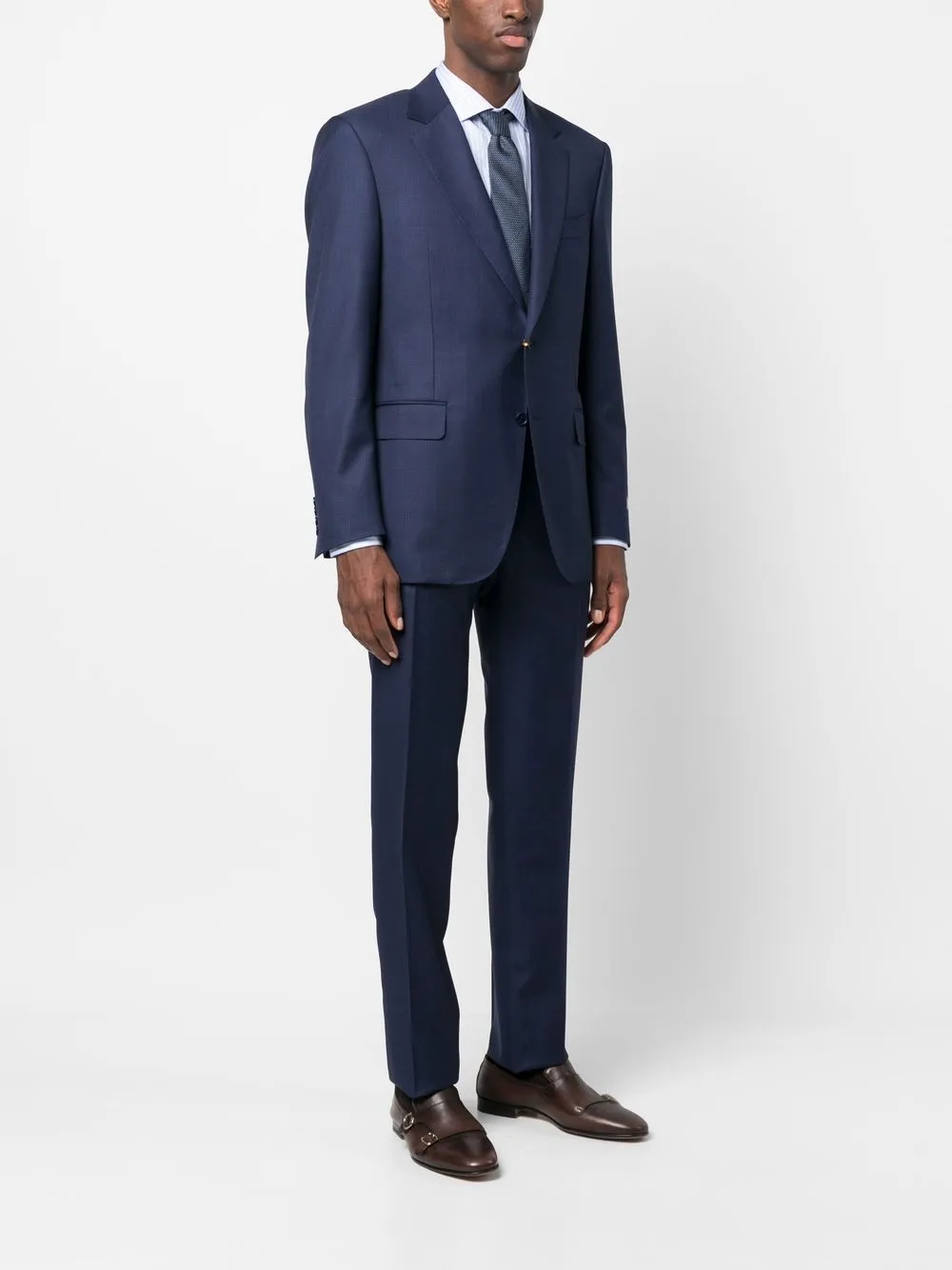 Canali Single Breasted Wool Suit Farfetch