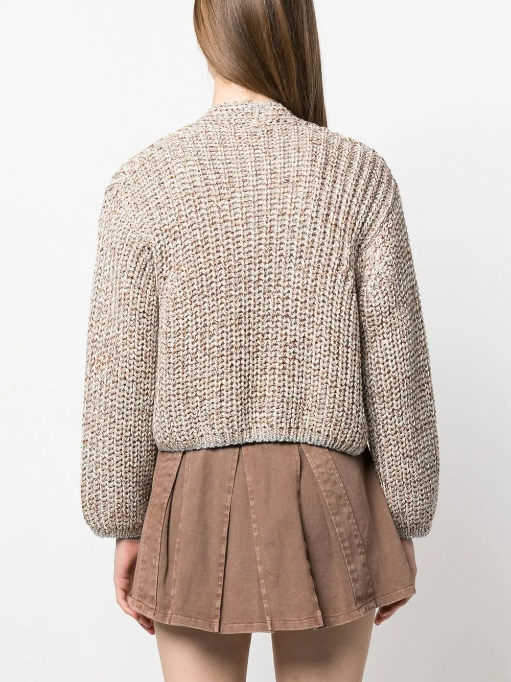 Forte Forte Chunky Knit Cropped Cardigan In Nude Modesens