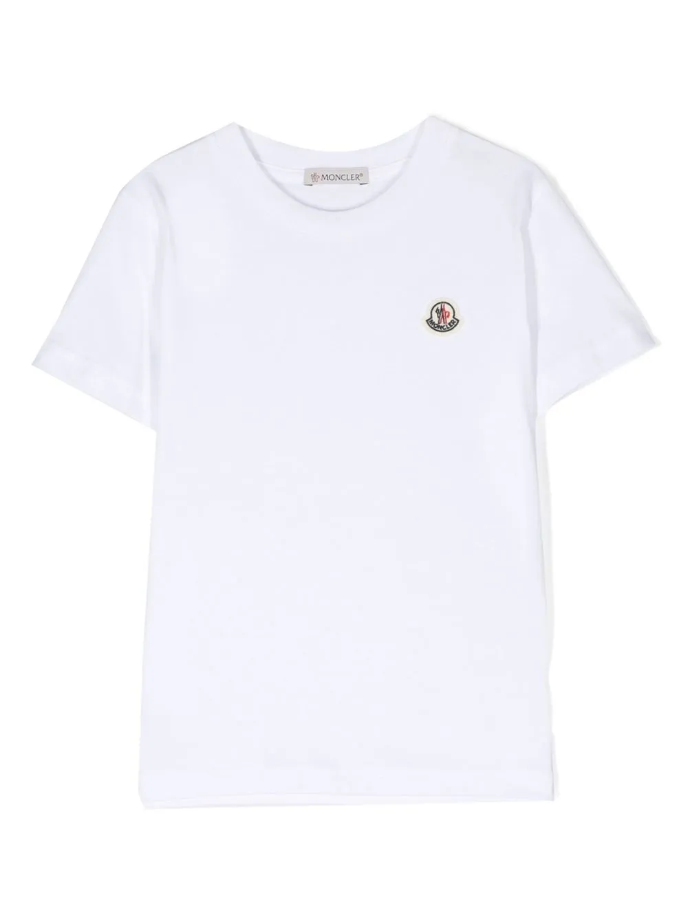 Moncler Enfant logo-patch cotton T-shirt - White