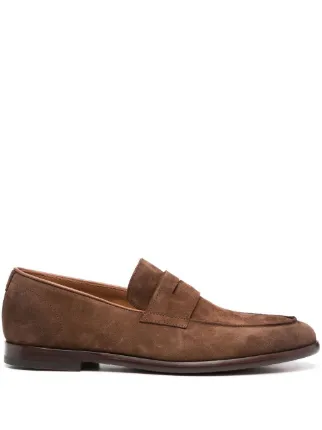 Doucal S Suede Penny Loafers Farfetch