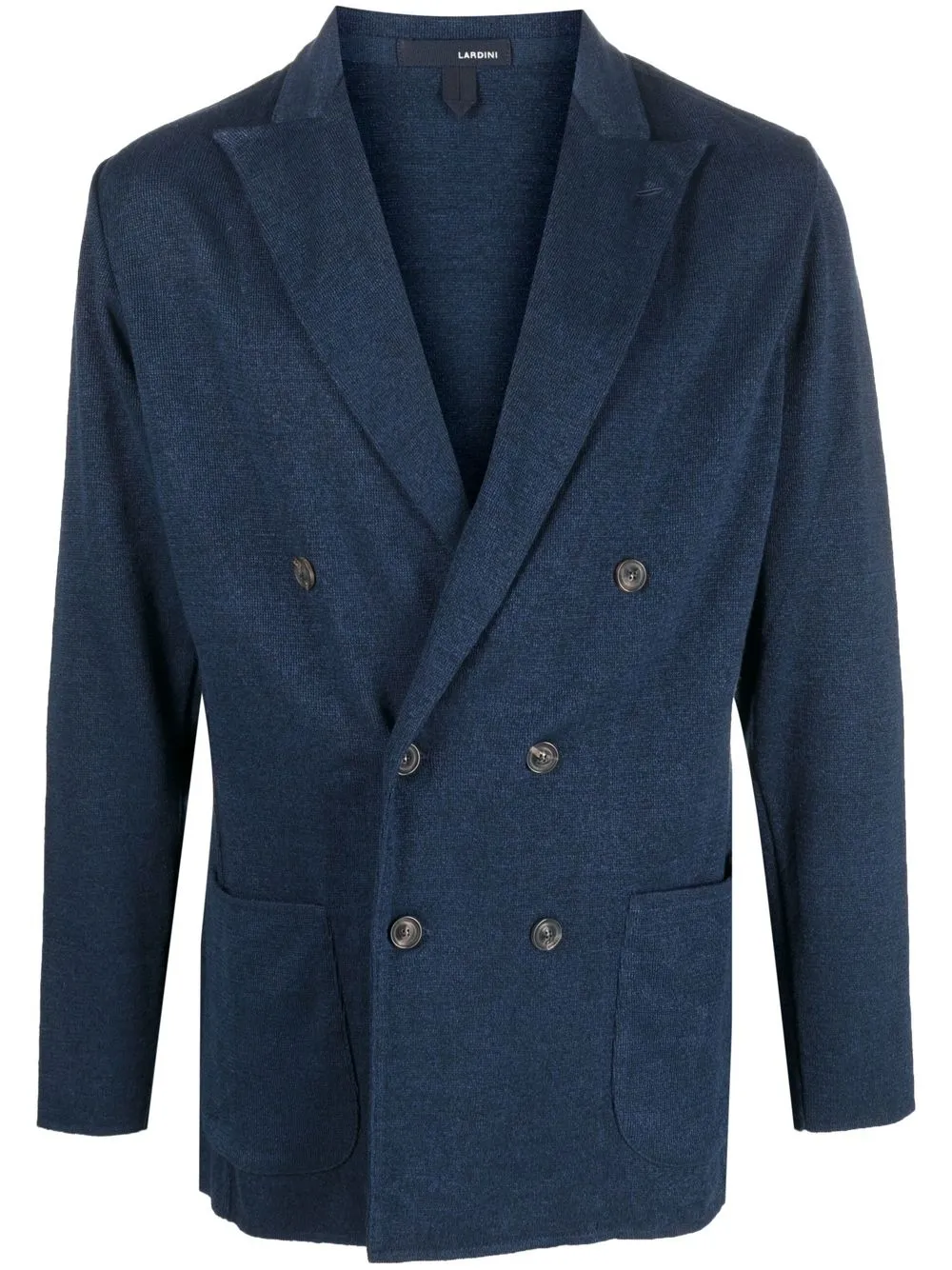 Lardini Peak Lapels Double Breasted Blazer In Blue ModeSens