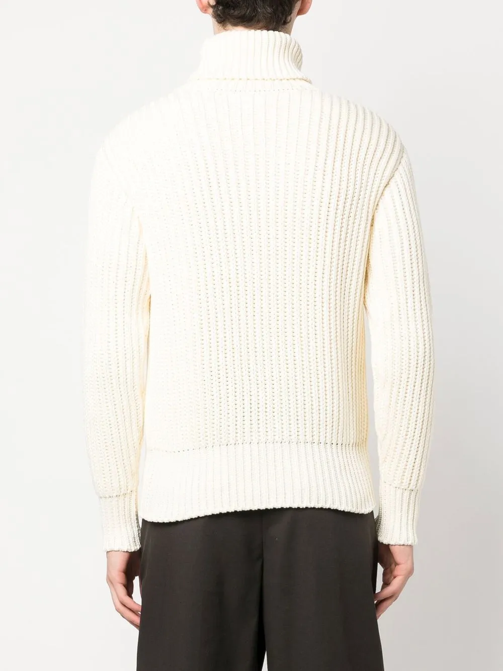 Bally Chunky Knit Roll Neck Jumper In Nude ModeSens