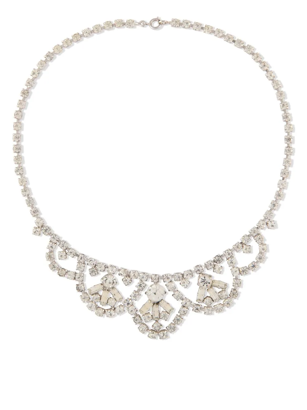 Susan Caplan Vintage 1960s Edwardian design crystal-embellished necklace - Silver
Susan Caplan Vintage 1960s Edwardian design crystal-embellished necklace - Silver