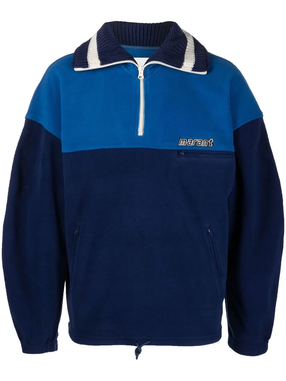 Isabel Marant colour-block fleeced sweatshirt - Blue