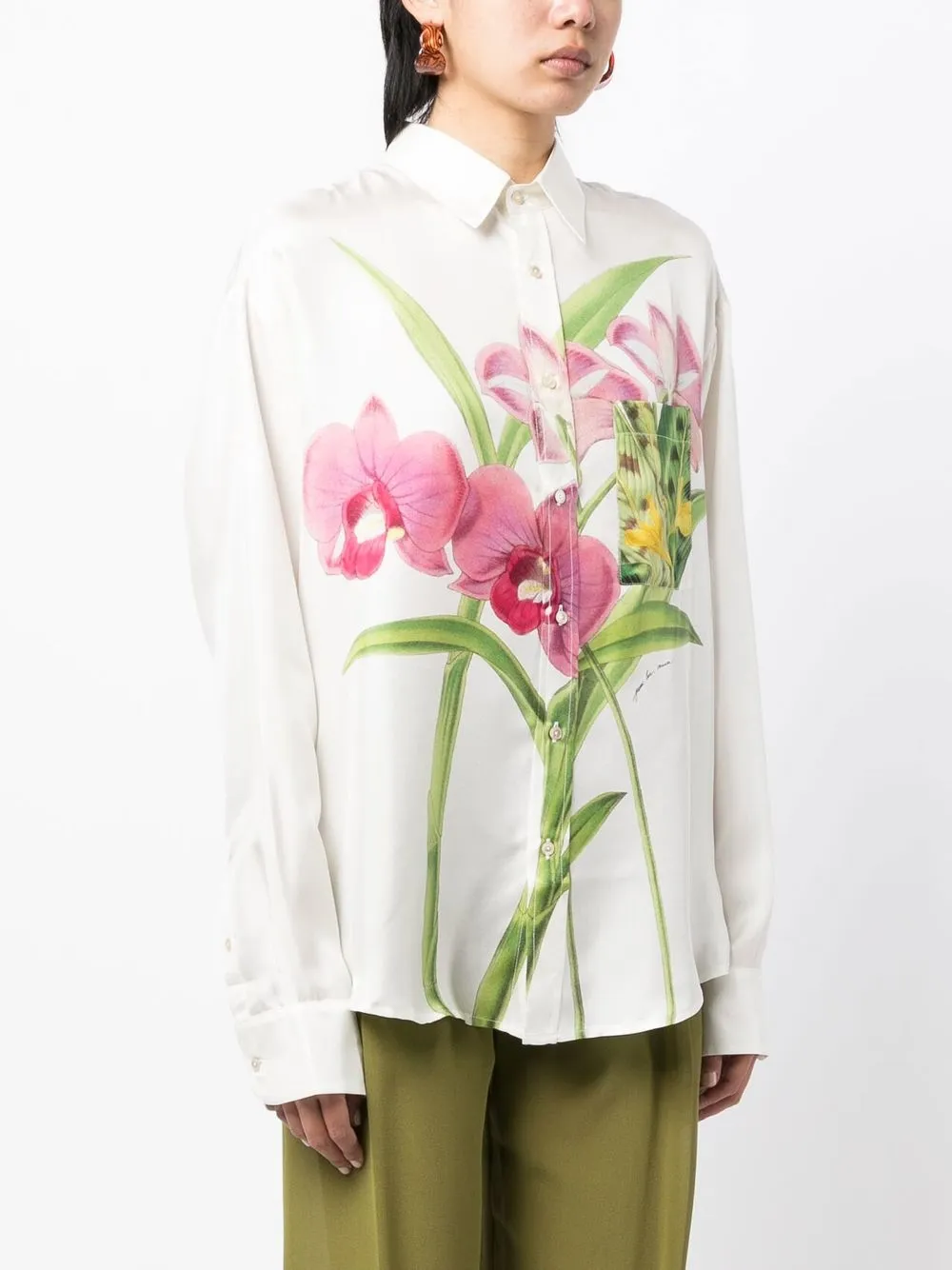 Pierre Louis Mascia Floral Print Silk Shirt Farfetch