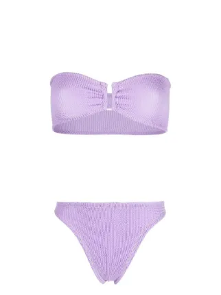 Reina Olga Ausilia Ruched Bandeau Bikini Farfetch