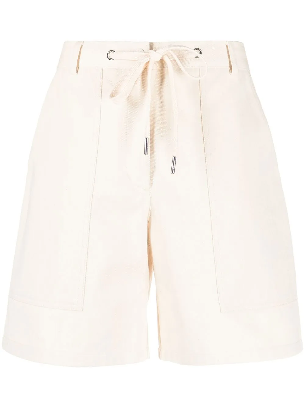 Moncler drawstring-waist cotton shorts - Neutrals