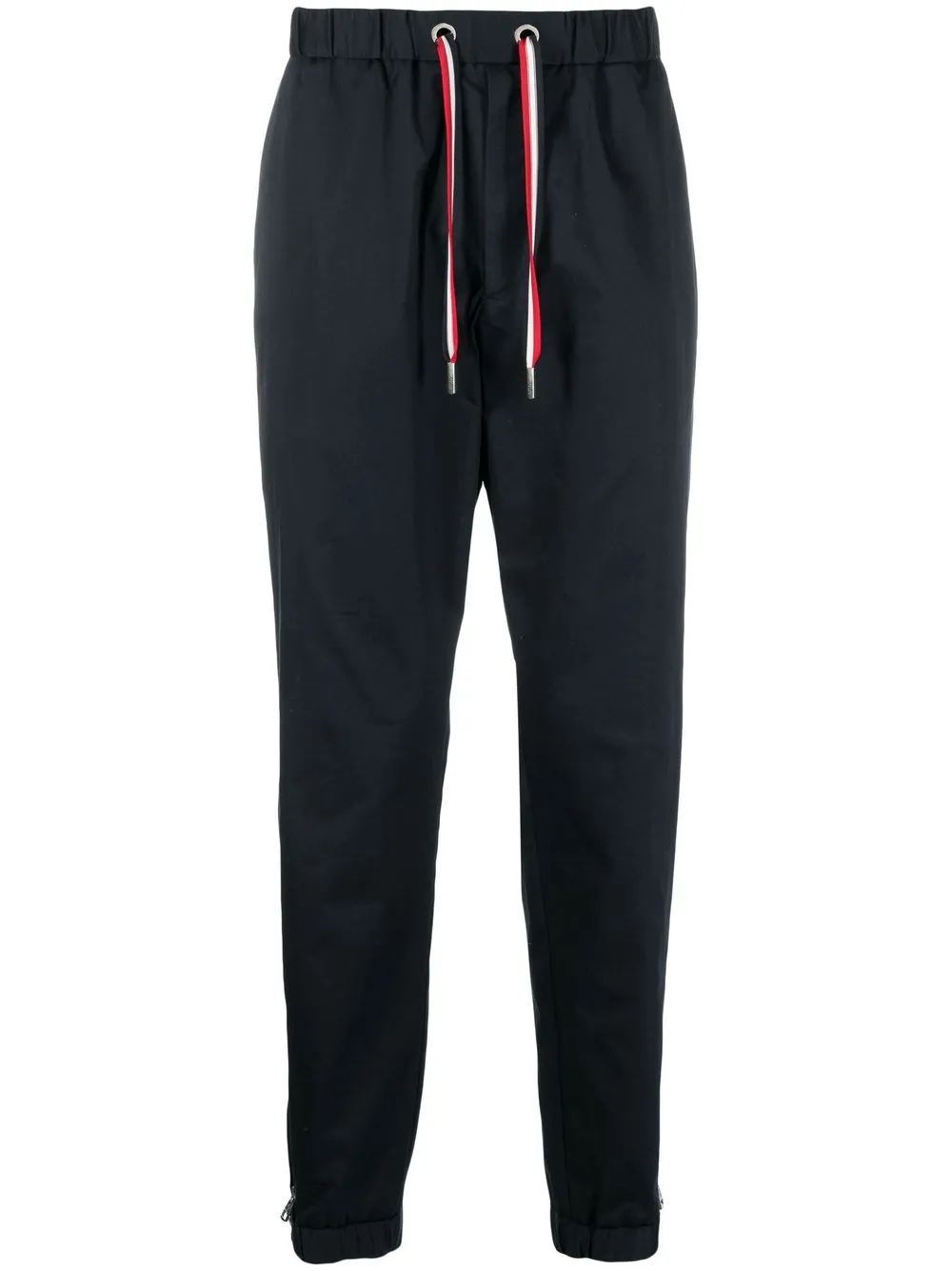 Moncler logo-patch drawstring pants - Blue
