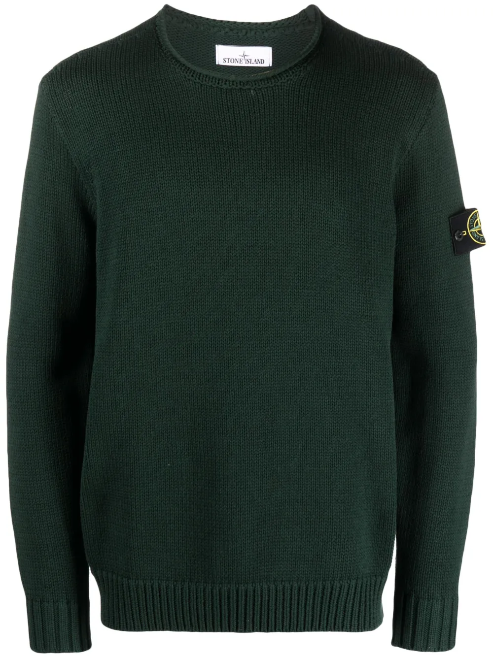 Stone Island Compass Patch Cotton Jumper Farfetch