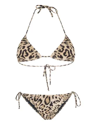 Reina Olga Susan Leopard Print Bikini Farfetch