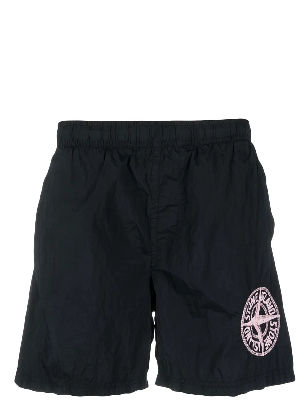 Stone Island embroidered logo swim shorts - Black