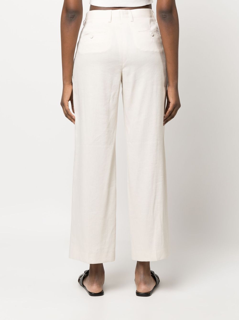 Lardini High Waisted Cropped Trousers Farfetch