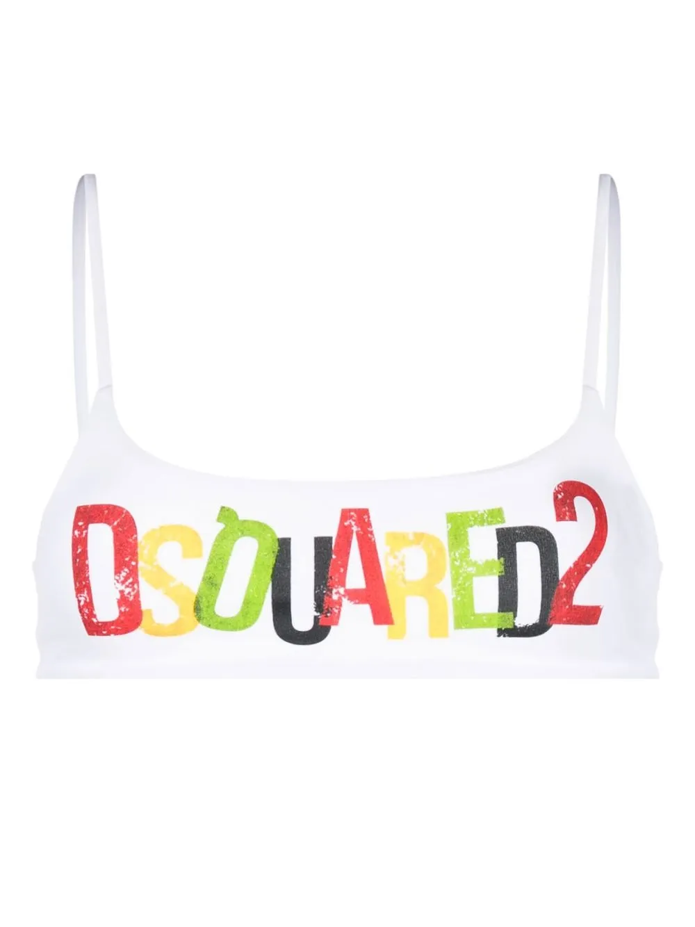 Dsquared2 Graphic Logo Print Bikini Top Farfetch