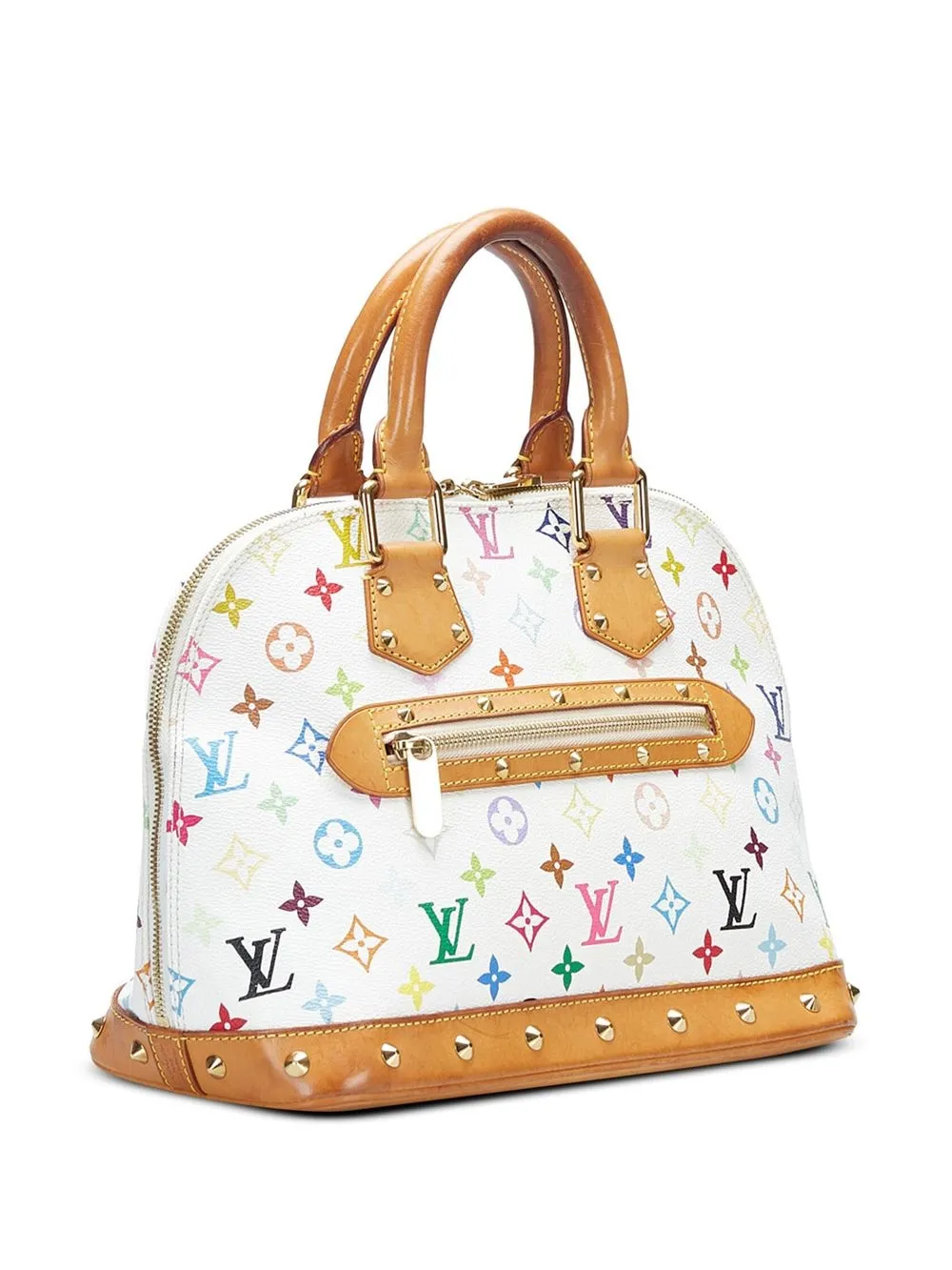 Pre Owned Louis Vuitton X Takashi Murakami Alma Pm Bag In White