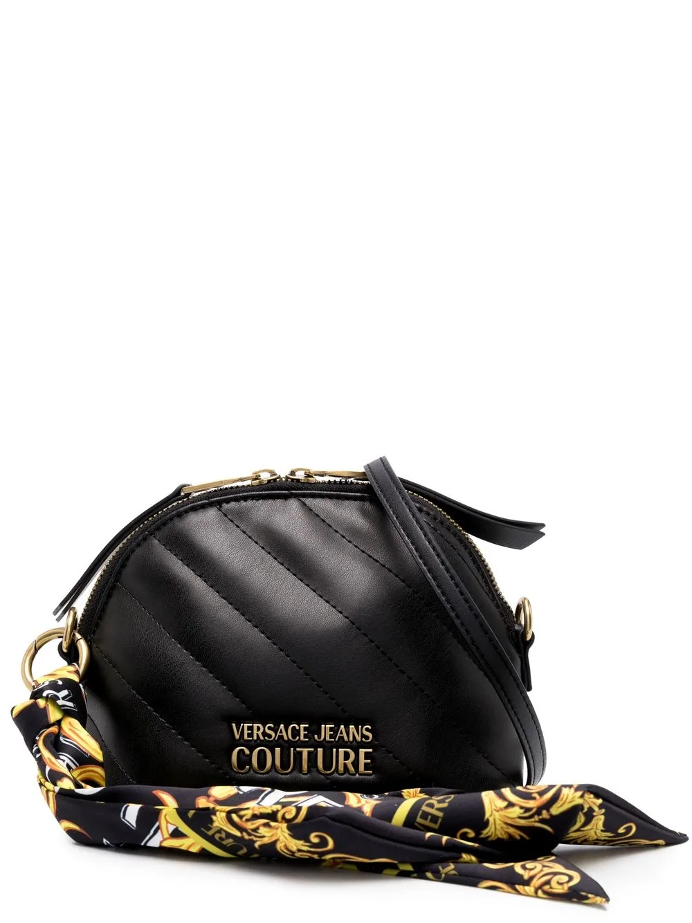 Versace Jeans Couture Logo Plaque Crossbody Bag In Schwarz Modesens