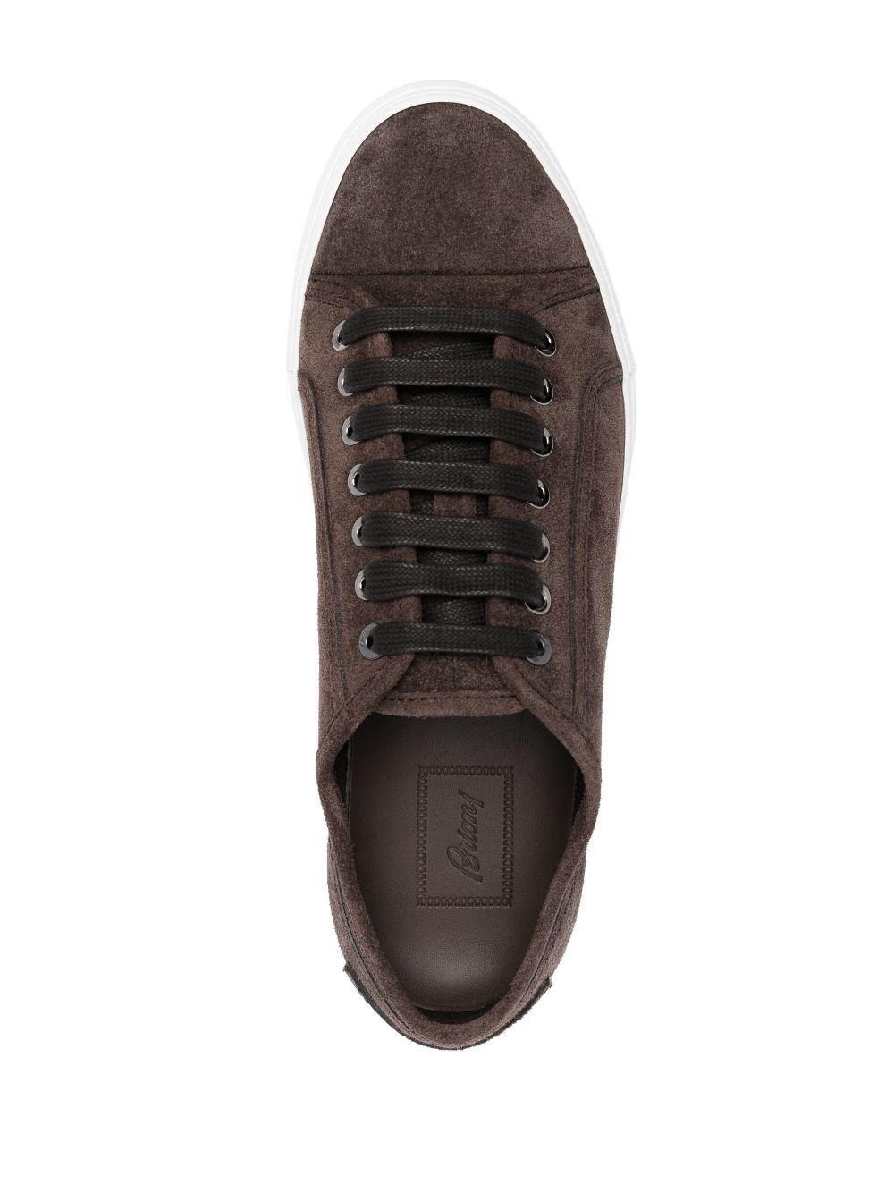 Brioni Leather Lace Up Sneakers Farfetch