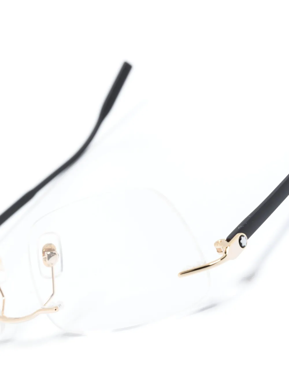 Montblanc Polished Effect Frameless Glasses Farfetch