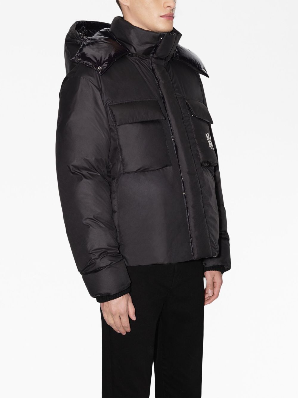 Amiri Logo Print Hooded Puffer Jacket Farfetch