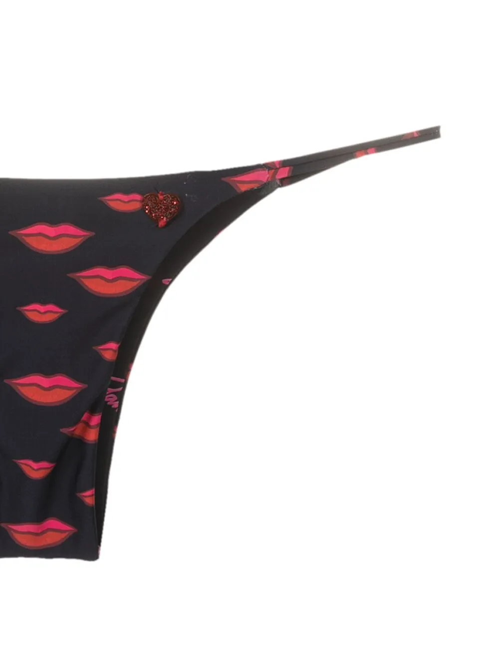 Amir Slama All Over Lip Print Bikini Set Farfetch