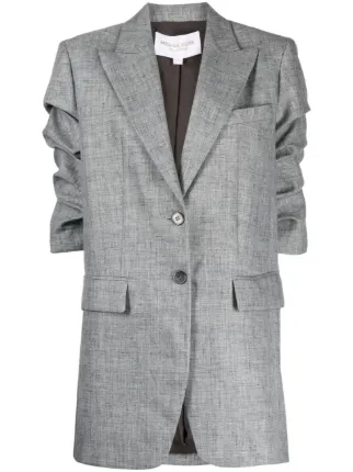 Michael Kors Collection Single Breasted Linen Blazer Farfetch