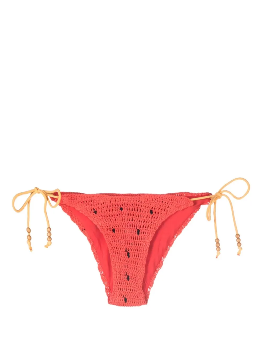 It S Now Cool Crochet Tied Bikini Bottoms In Red Modesens