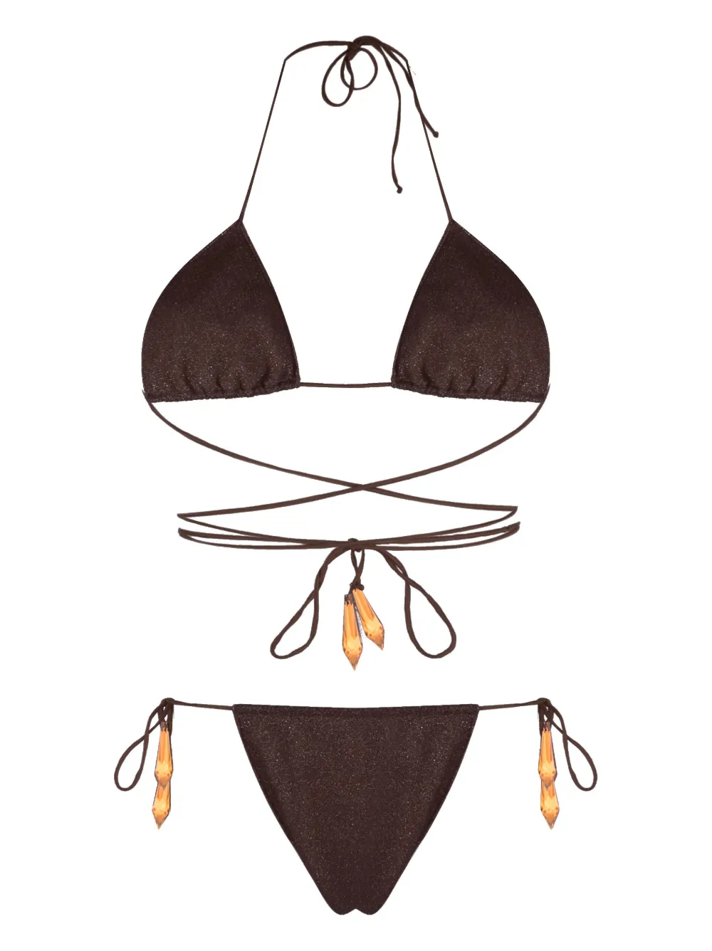 Os Ree Crystal Detail Bikini Set Farfetch