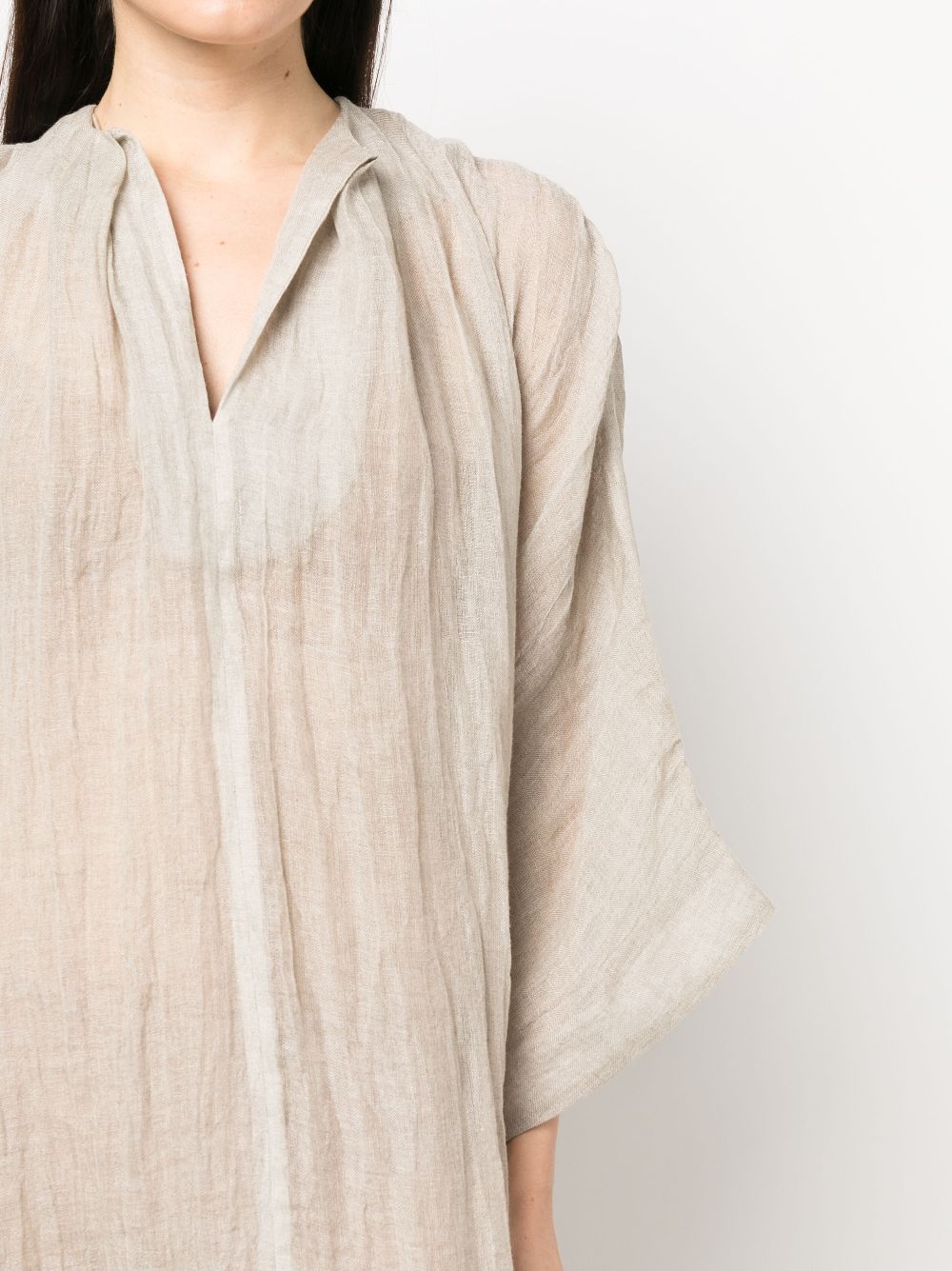 La Collection Three Quarter Sleeve Tunic Dress In Nude Modesens