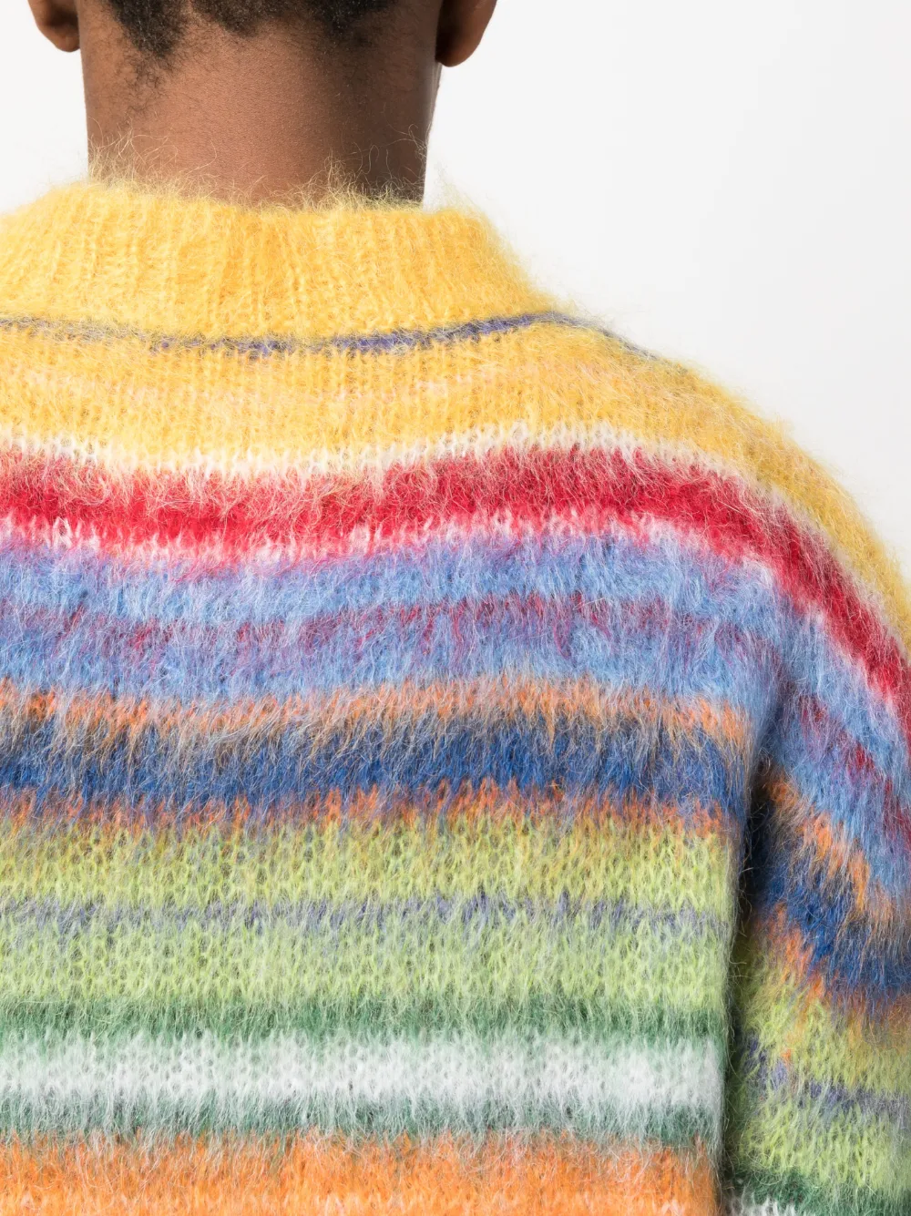 Marni Striped Mohair Blend Jumper Farfetch