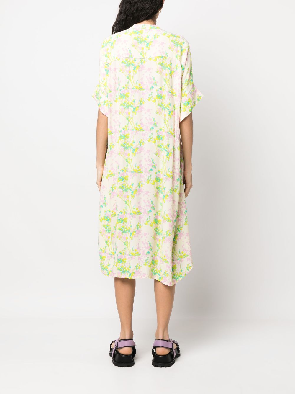 Essentiel Antwerp Floral Print Belted Shirt Dress Farfetch