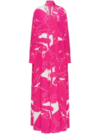 Valentino Garavani Panther Print Silk Dress Farfetch